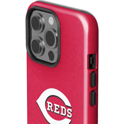 MLB Cincinnati Reds - Solid Distressed iPhone 15 Pro Impact Case