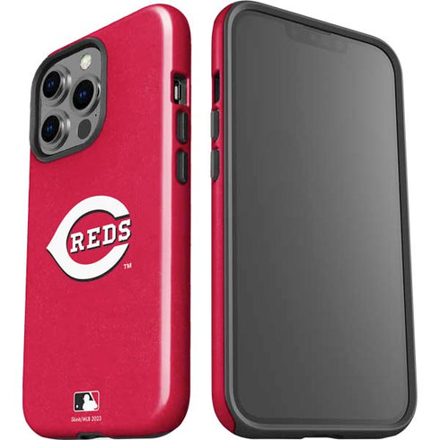 MLB Cincinnati Reds - Solid Distressed iPhone 15 Pro Impact Case