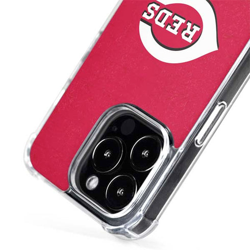 MLB Cincinnati Reds - Solid Distressed iPhone 14 Pro MagSafe Case