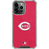 MLB Cincinnati Reds - Solid Distressed iPhone 14 Pro Max Clear Case