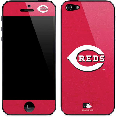 MLB Cincinnati Reds - Solid Distressed iPhone 5/5s/5SE Skin
