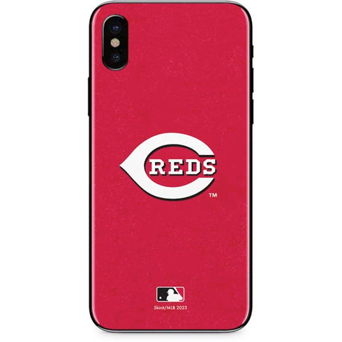 MLB Cincinnati Reds - Solid Distressed iPhone XS Skin