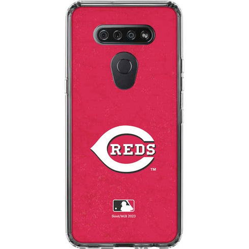 MLB Cincinnati Reds - Solid Distressed LG K51/Q51 Clear Case