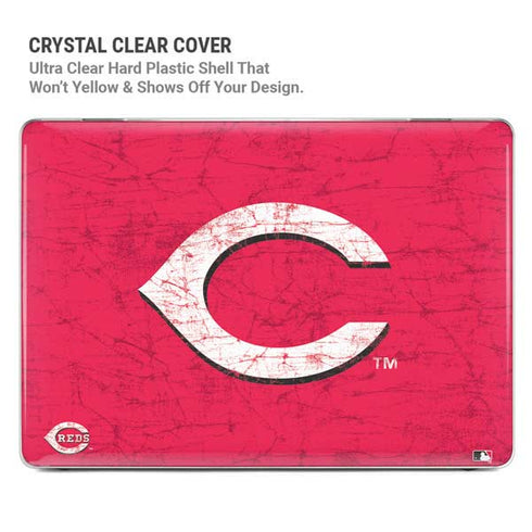 MLB Cincinnati Reds - Solid Distressed MacBook Air 13in M1 (2021) Case plus Skin