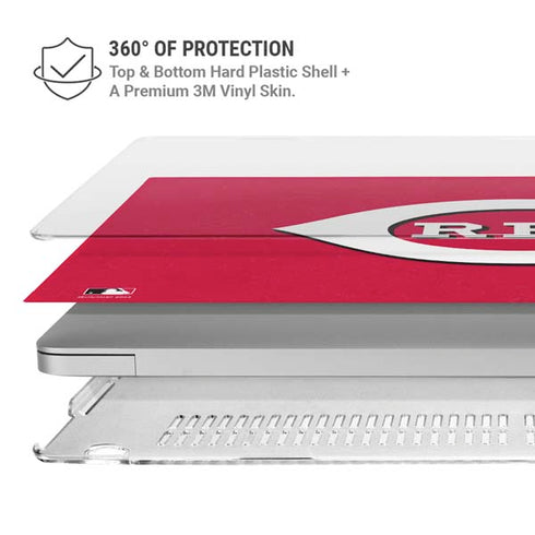 MLB Cincinnati Reds - Solid Distressed MacBook Pro 13in (2020) Case plus Skin