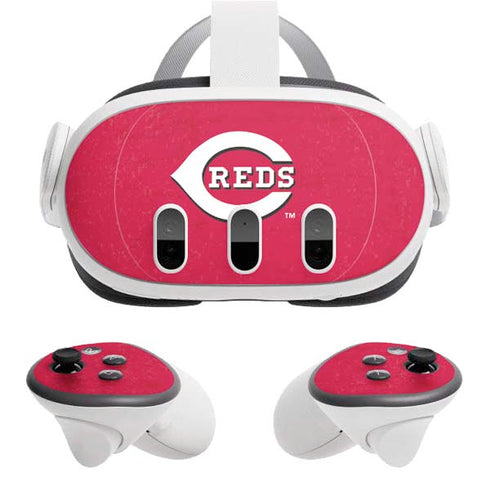MLB Cincinnati Reds - Solid Distressed Meta Quest 3 Skin