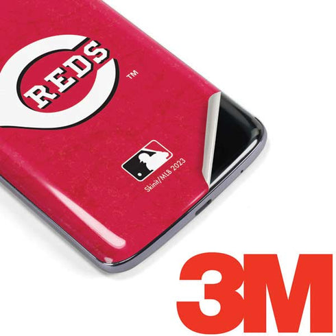 MLB Cincinnati Reds - Solid Distressed Moto E5 Plus Skin