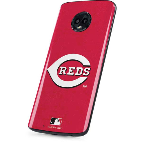 MLB Cincinnati Reds - Solid Distressed Moto G6 Skin