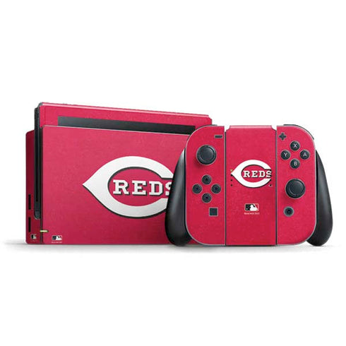 MLB Cincinnati Reds - Solid Distressed Nintendo Switch Bundle Skin