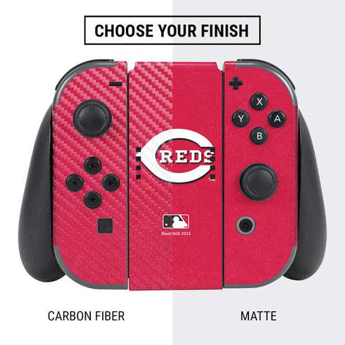MLB Cincinnati Reds - Solid Distressed Nintendo Switch Bundle Skin