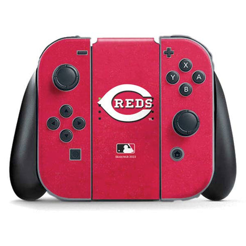 MLB Cincinnati Reds - Solid Distressed Nintendo Switch (2017-2021) Joy-Con Controller Skin