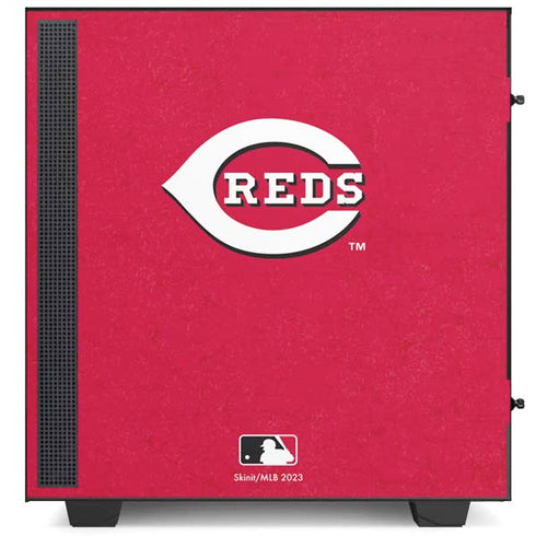 MLB Cincinnati Reds - Solid Distressed NZXT H510 Compact ATX Mid-Tower Case Skin