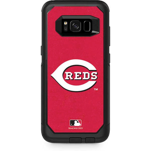 MLB Cincinnati Reds - Solid Distressed Otterbox Commuter Galaxy Skin