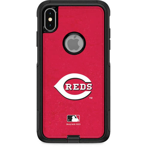 MLB Cincinnati Reds - Solid Distressed Otterbox Commuter iPhone Skin