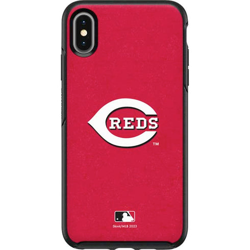 MLB Cincinnati Reds - Solid Distressed Otterbox Symmetry iPhone Skin