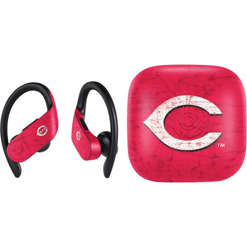 MLB Cincinnati Reds - Solid Distressed PowerBeats Pro Skin
