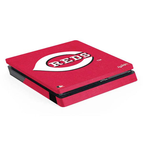 MLB Cincinnati Reds - Solid Distressed PS4 Slim Skin