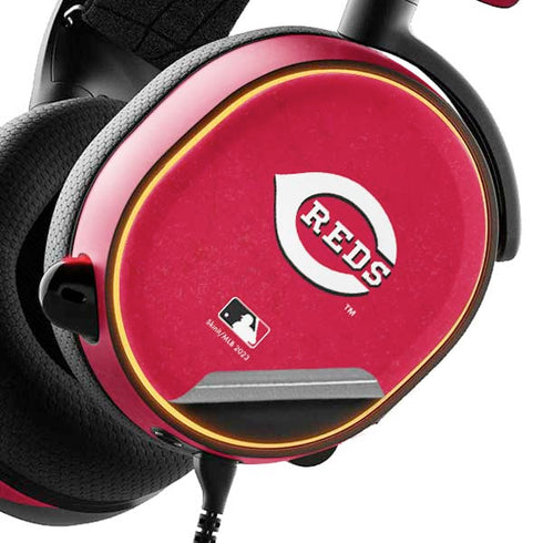 MLB Cincinnati Reds - Solid Distressed SteelSeries Arctis 3 Skin