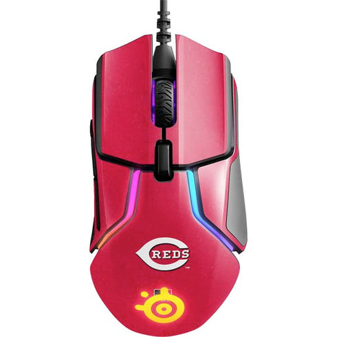 MLB Cincinnati Reds - Solid Distressed SteelSeries Rival 600 Gaming Mouse Skin