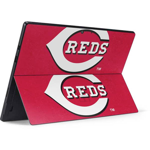 MLB Cincinnati Reds - Solid Distressed Surface Pro 7 Skin