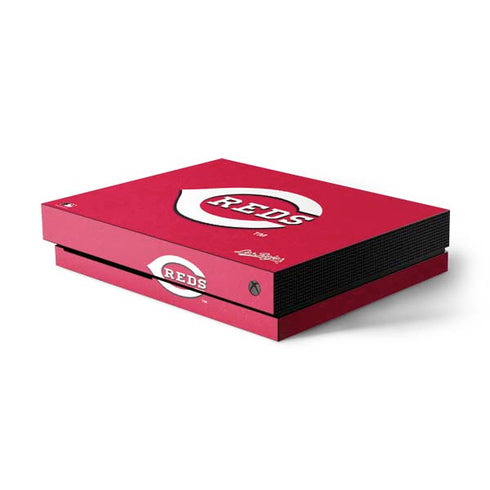 MLB Cincinnati Reds - Solid Distressed Xbox One X Console Skin
