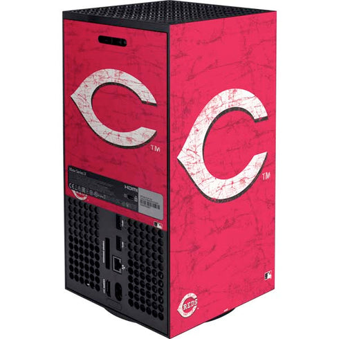 MLB Cincinnati Reds - Solid Distressed Xbox Series X Bundle Skin