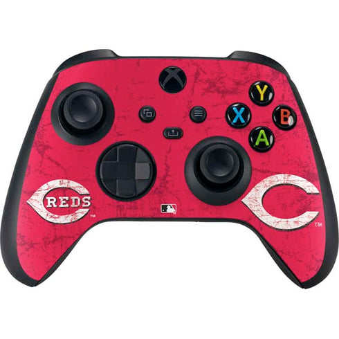 MLB Cincinnati Reds - Solid Distressed Xbox Series X Bundle Skin