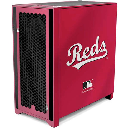 MLB Cincinnati Reds Alternate/Away Jersey Corsair 4000D Tempered Glass Mid-Tower ATX Case Skin