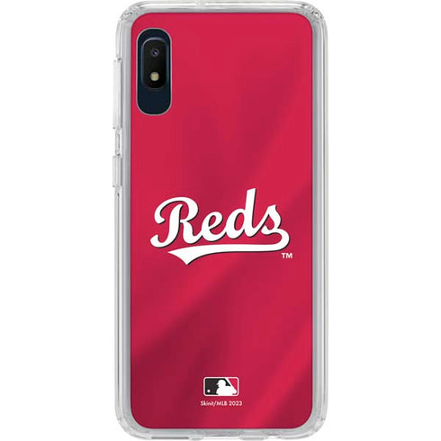 MLB Cincinnati Reds Alternate/Away Jersey Galaxy A10e Clear Case