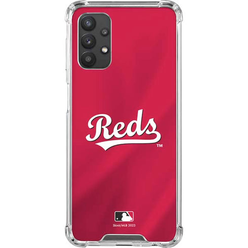 MLB Cincinnati Reds Alternate/Away Jersey Galaxy A32 5G Clear Case