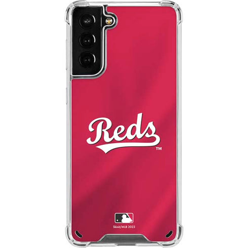 MLB Cincinnati Reds Alternate/Away Jersey Galaxy S21 Plus 5G Clear Case