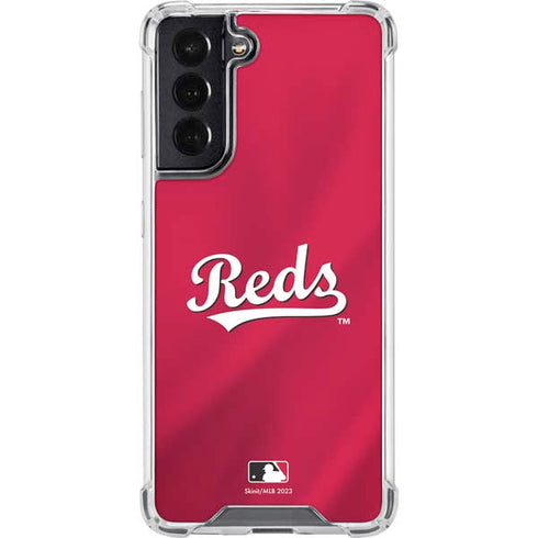 MLB Cincinnati Reds Alternate/Away Jersey Galaxy S22 Clear Case