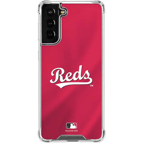 MLB Cincinnati Reds Alternate/Away Jersey Galaxy S22 Plus Clear Case
