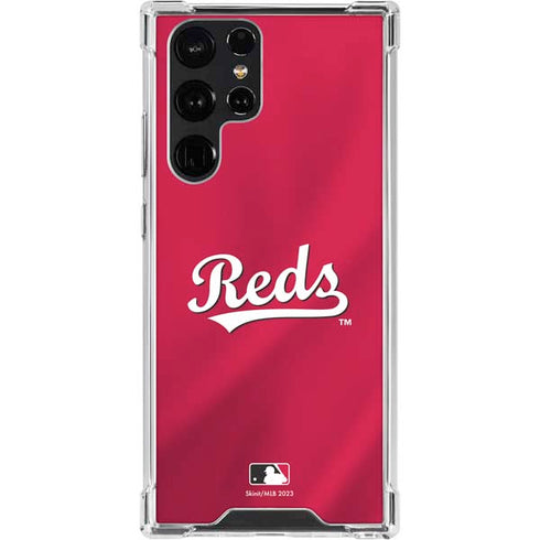 MLB Cincinnati Reds Alternate/Away Jersey Galaxy S22 Ultra Clear Case