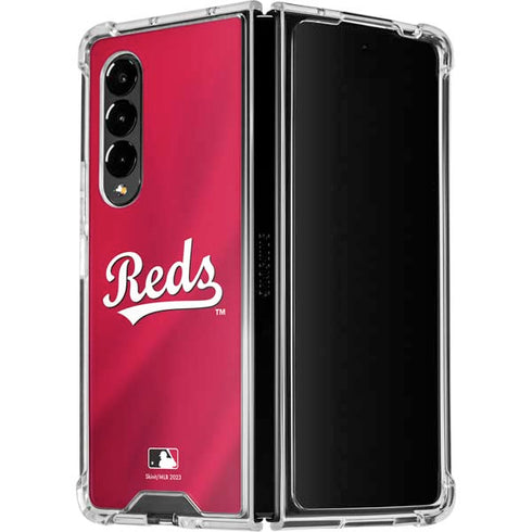 MLB Cincinnati Reds Alternate/Away Jersey Galaxy Z Fold4 5G Clear Case