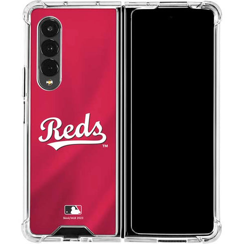 MLB Cincinnati Reds Alternate/Away Jersey Galaxy Z Fold4 5G Clear Case