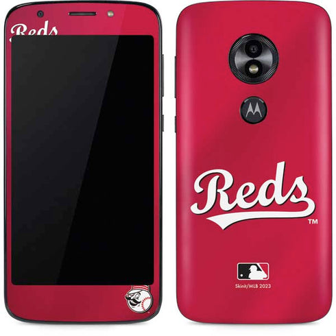 MLB Cincinnati Reds Alternate/Away Jersey Moto E5 Play Skin