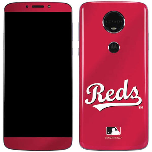 MLB Cincinnati Reds Alternate/Away Jersey Moto E5 Plus Skin