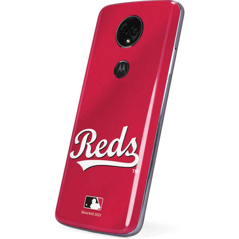MLB Cincinnati Reds Alternate/Away Jersey Moto E5 Plus Skin