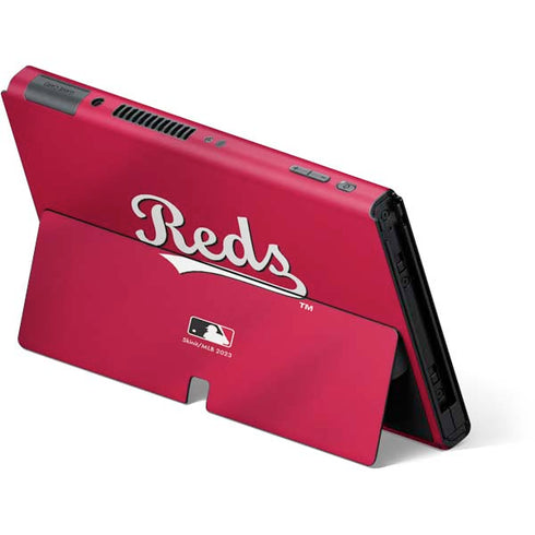 MLB Cincinnati Reds Alternate/Away Jersey Nintendo Switch OLED (2021) Skin