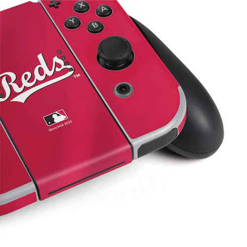 MLB Cincinnati Reds Alternate/Away Jersey Nintendo Switch OLED (2021) Skin