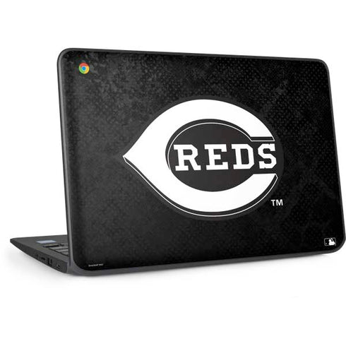 MLB Cincinnati Reds Dark Wash HP Chromebook Skin