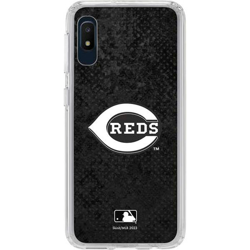 MLB Cincinnati Reds Dark Wash Galaxy A10e Clear Case