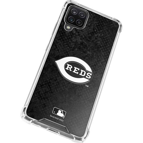 MLB Cincinnati Reds Dark Wash Galaxy A12 Clear Case