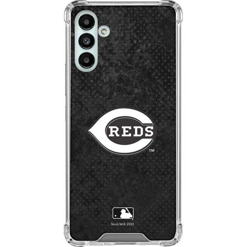MLB Cincinnati Reds Dark Wash Galaxy A13 5G Clear Case