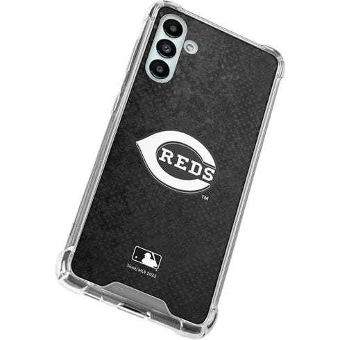 MLB Cincinnati Reds Dark Wash Galaxy A13 5G Clear Case