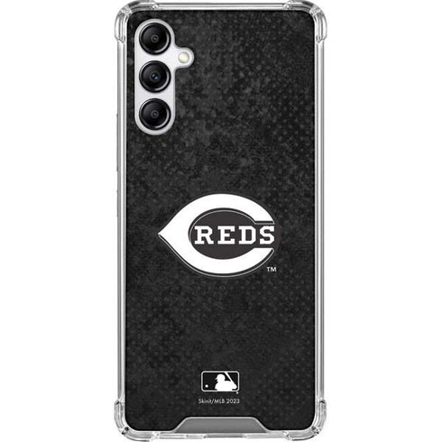 MLB Cincinnati Reds Dark Wash Galaxy A14 5G Clear Case