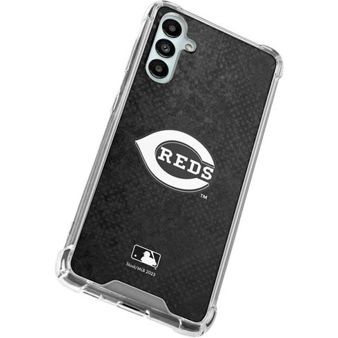 MLB Cincinnati Reds Dark Wash Galaxy A14 5G Clear Case