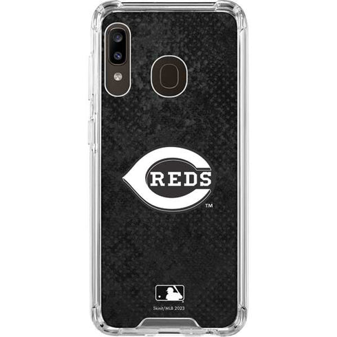 MLB Cincinnati Reds Dark Wash Galaxy A30 Clear Case