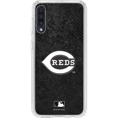 MLB Cincinnati Reds Dark Wash Galaxy A50 Clear Case